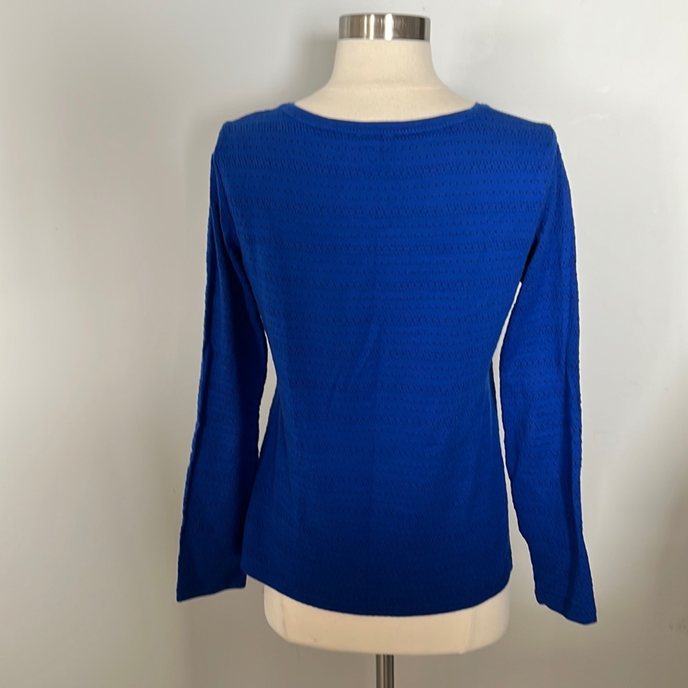 Talbots Royal Blue Textured Top